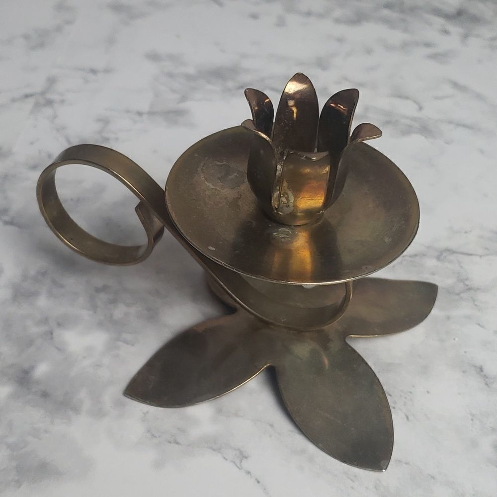 Vintage Brass Candle Holder